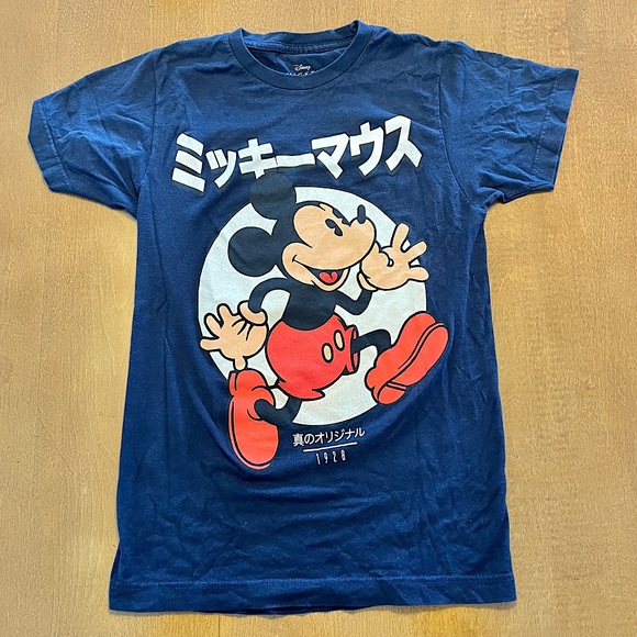 Disney Mickey And Friends Mickey Mouse Kanji Portrait T-Shirt - Picture 1 of 4